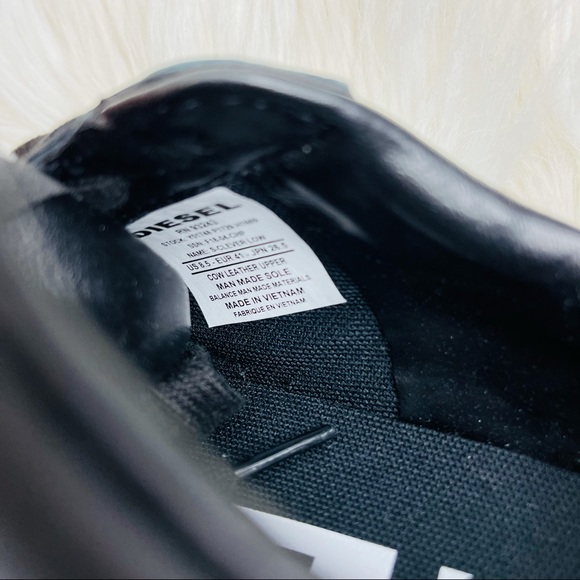 Men’s Diesel S Clever Low Black Leather Shoes 8.5 - Picture 8 of 14